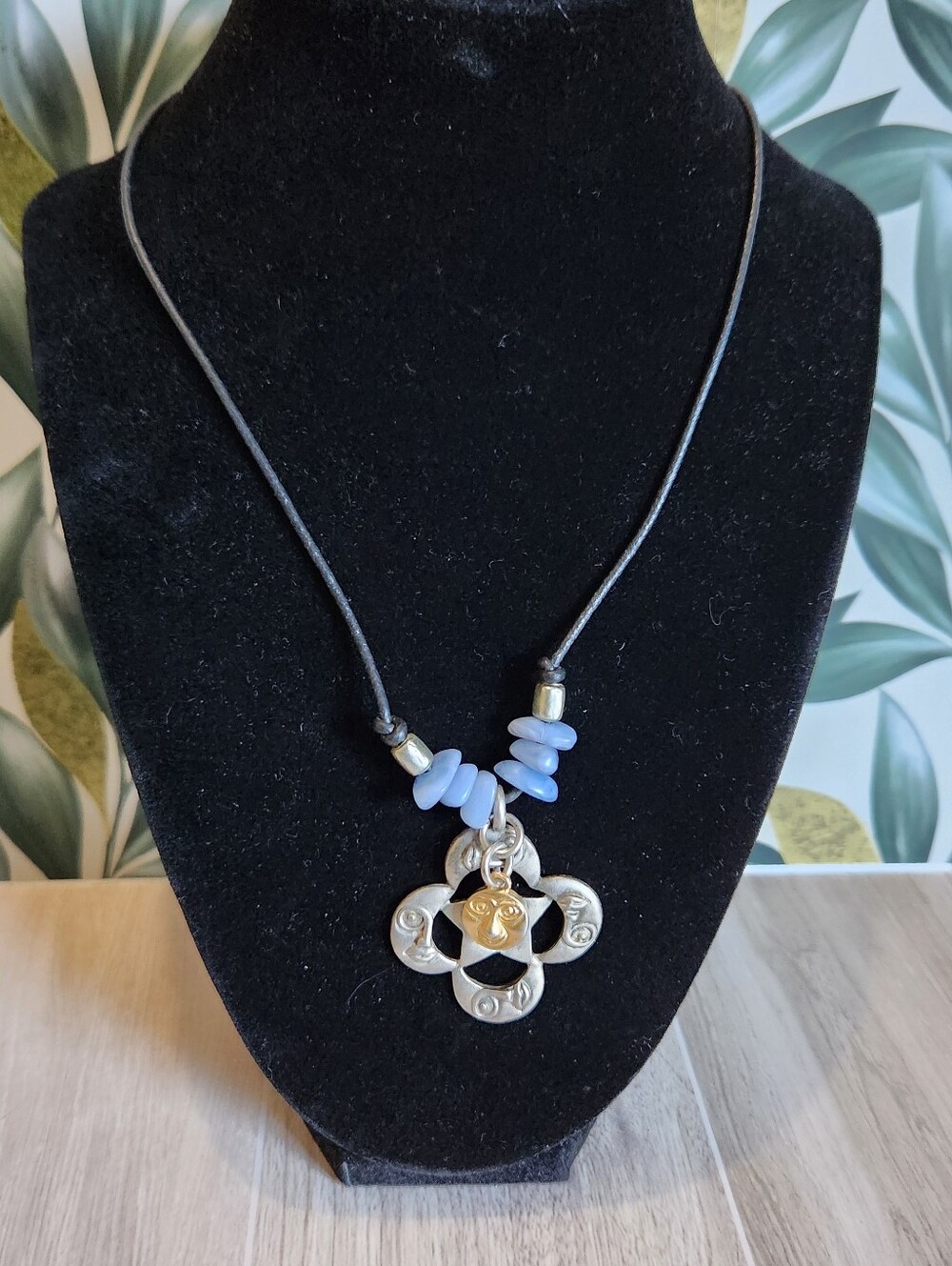 Mpact Vintage Celestial Sun Moon Pendant Necklace Magnetic Clasp